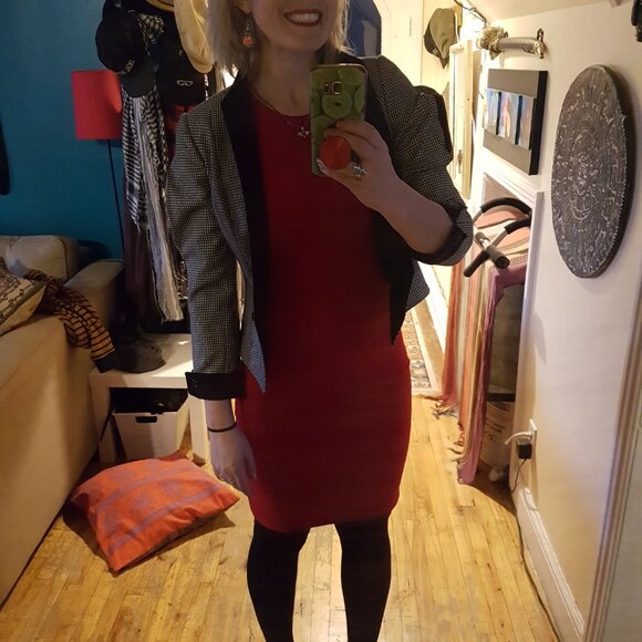 Stylish Black and White Women's Jacket - Picture 3 of 5